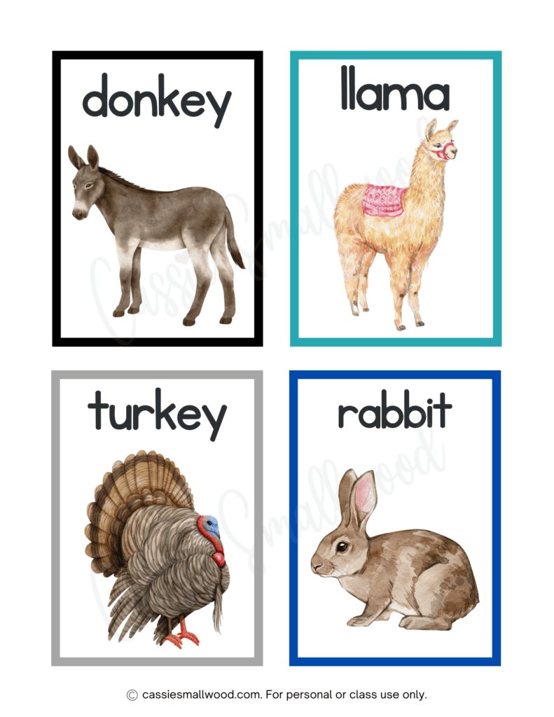 free printable animal flashcards for kids pdf, farm animal flashcards realistic, kindergarten learning flashcards classroom, esl flashcards