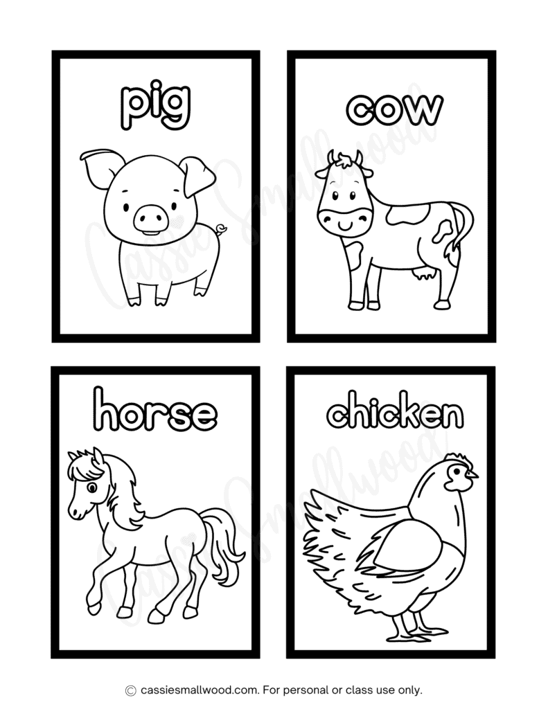 free printable animal flashcards black and white pdf, toddler flashcards free download, animal coloring pages free printable pdf