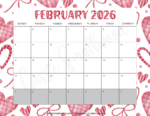 Cute Free Printable 2026 Monthly Calendar (Blank &amp; With Holidays ...