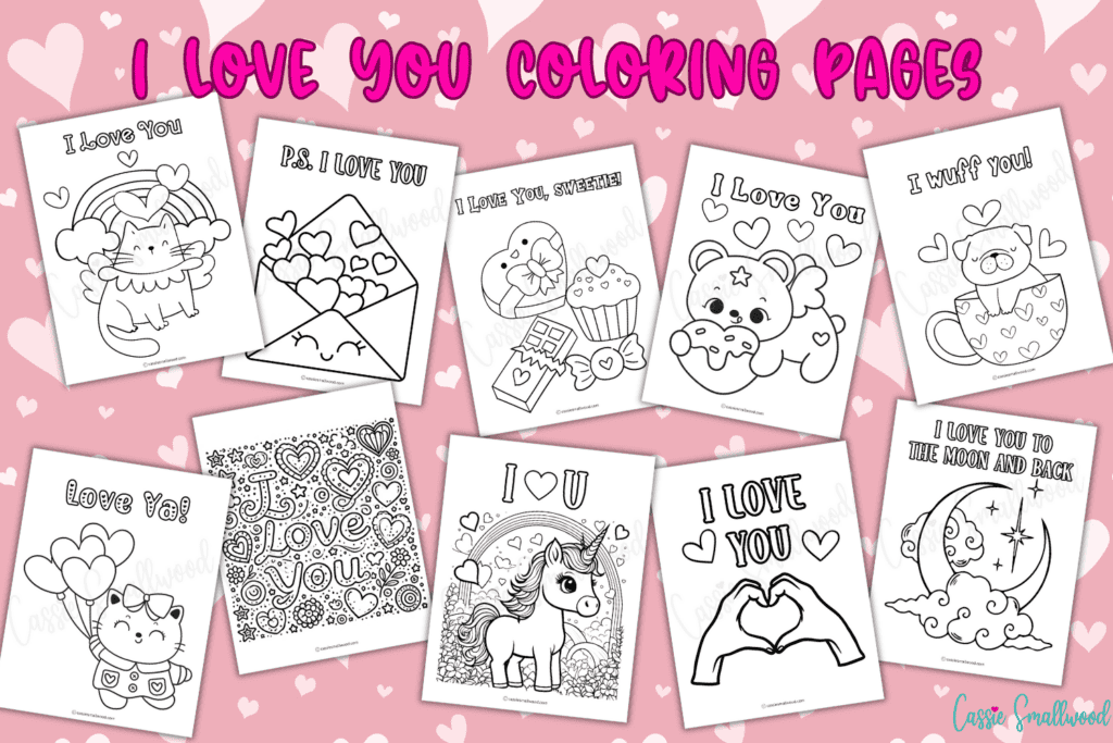 I love you coloring pages free printable