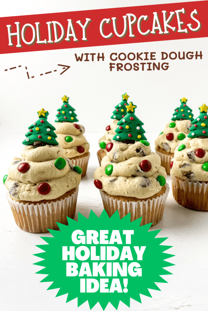 Christmas finger food dessert Cookie dough cupcakes