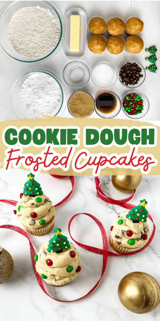 Easy holiday treats cookie dough frosting cupcakes