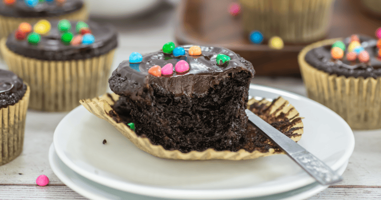 Fudgy Cosmic Brownie Cupcakes