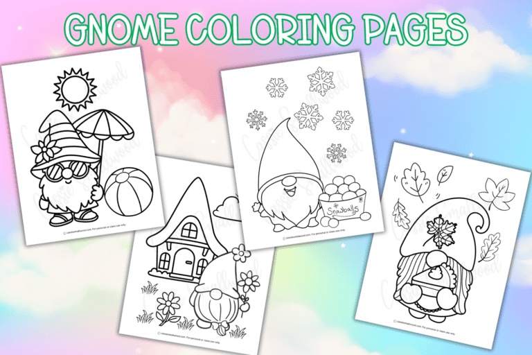20 CUTE Gnome Coloring Pages