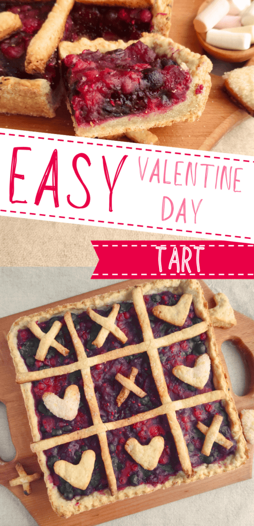 Easy Valentine's Day tart cute Valentines dessert recipe