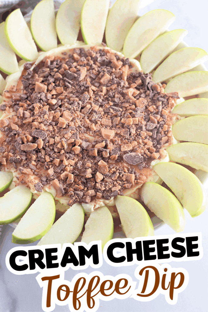 4 ingredient caramel apple cream cheese dessert dip for sleepover snacks