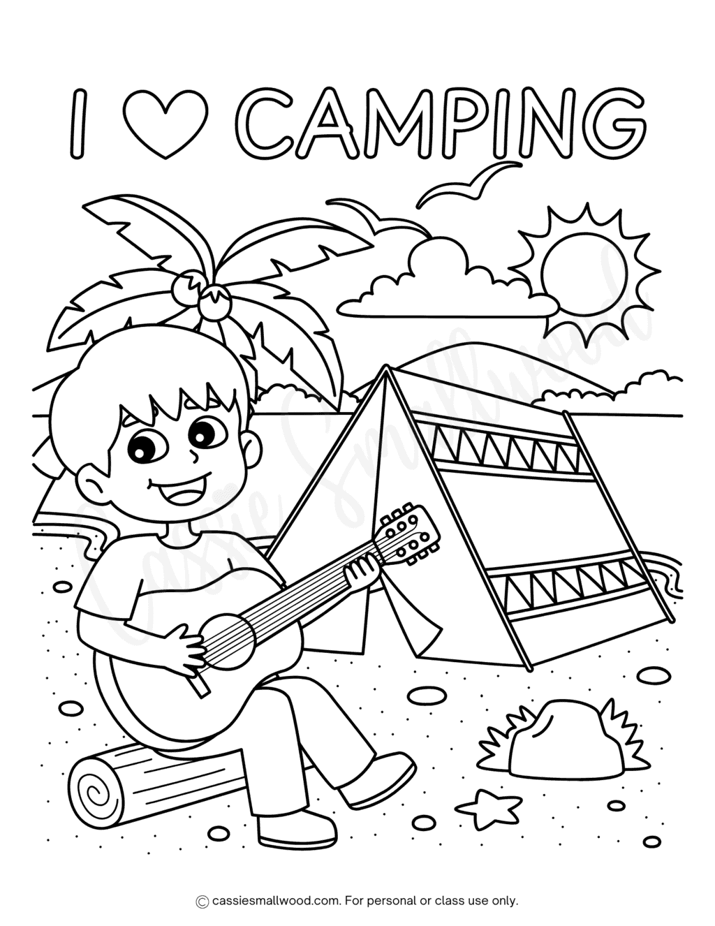 CUTE Coloring Pages Of Camping - Cassie Smallwood