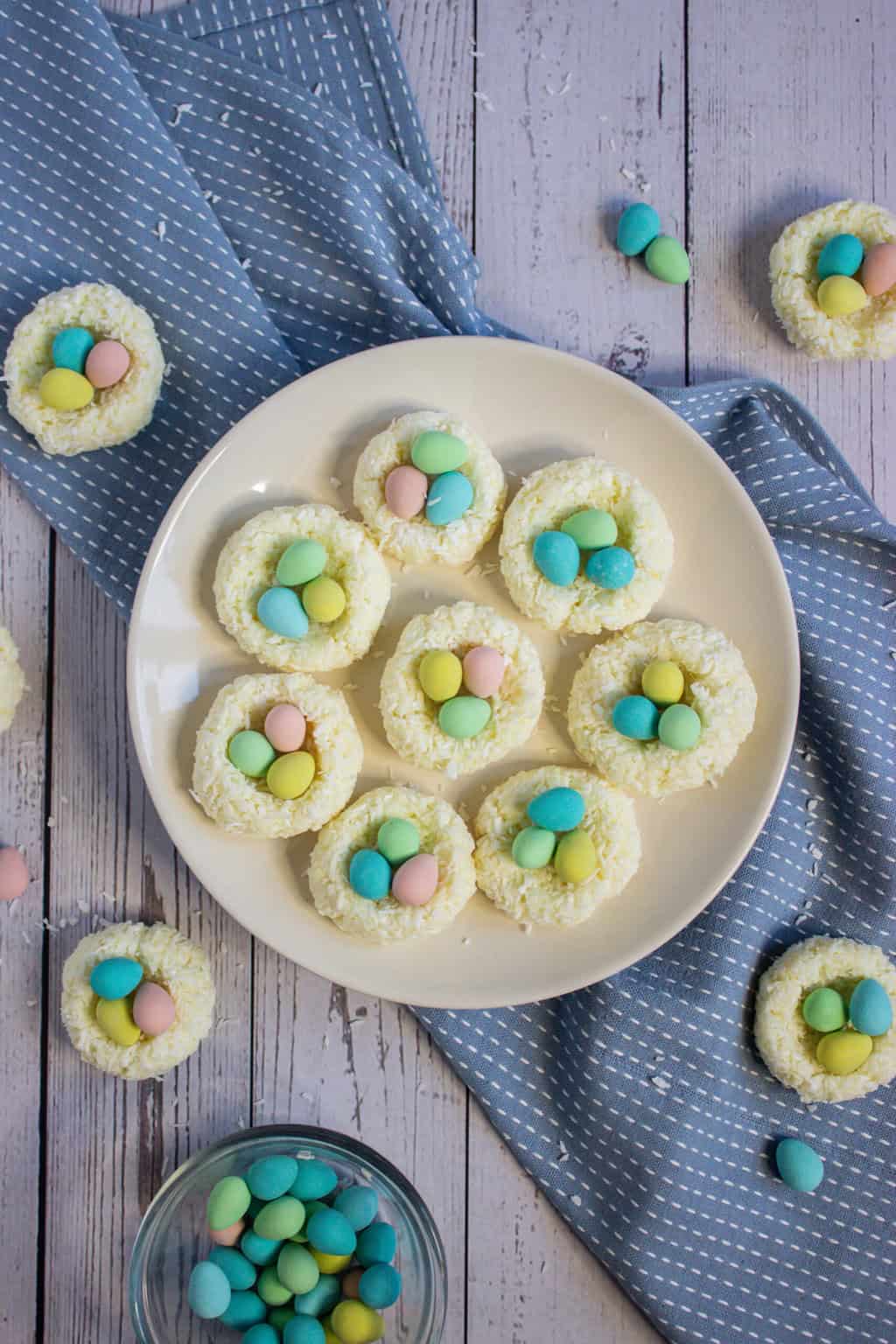 easy coconut bird nests Easter dessert or spring dessert idea
