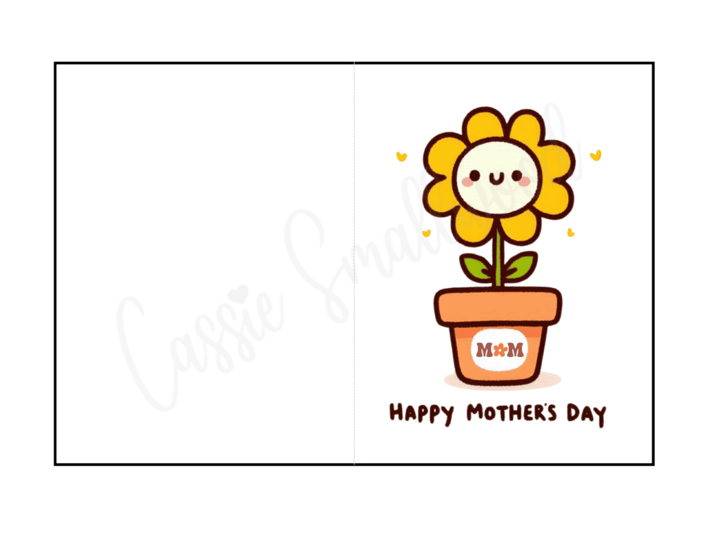 flower mom day card printable free pdf