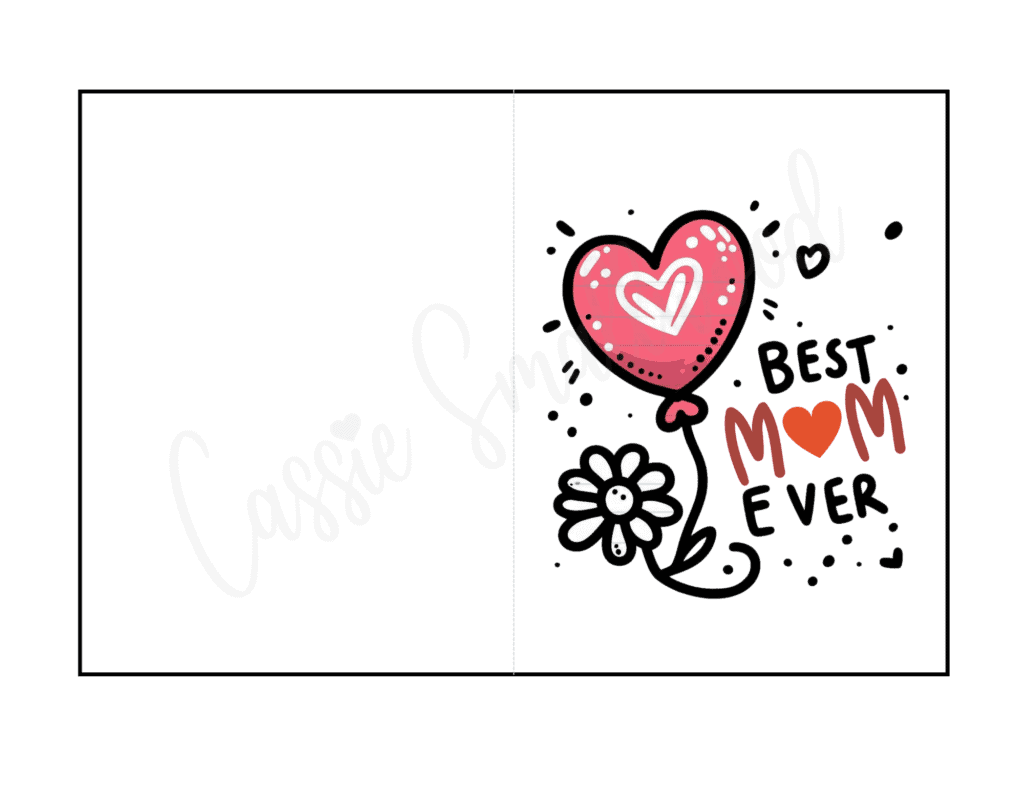 mother's day card print out for kids free printable pdf