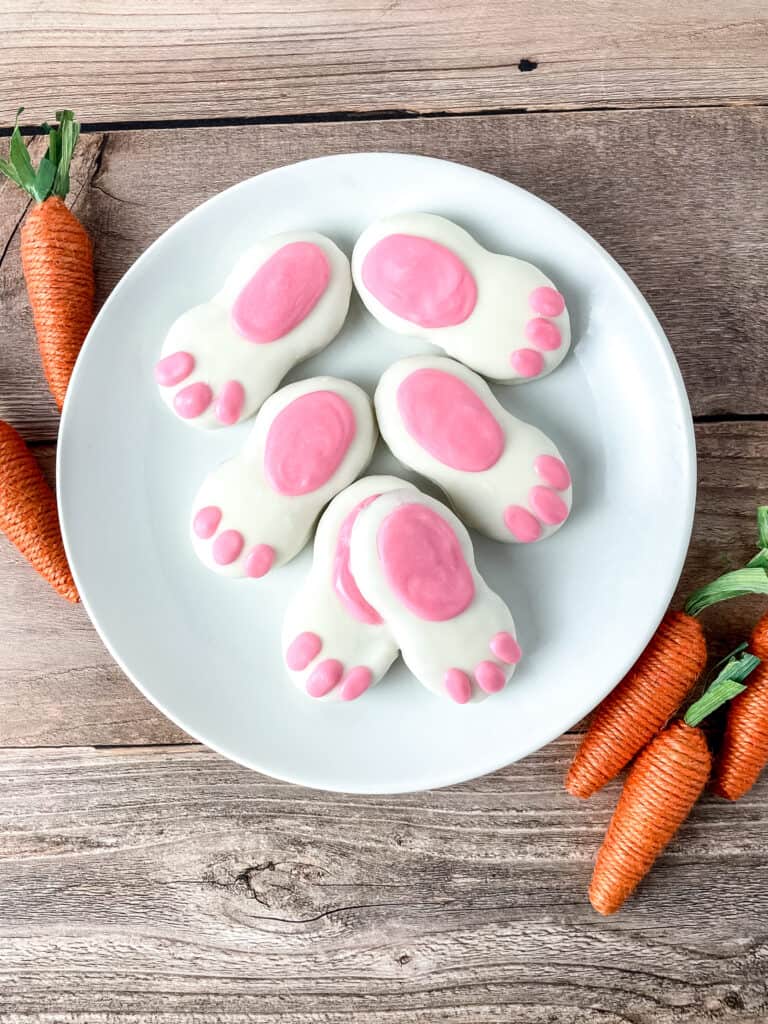 Easy Easter Bunny Cookies 3 ingredient no bake recipe Easter dessert