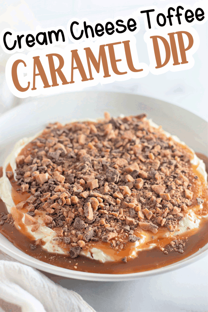 Super Bowl Snack caramel apple cheesecake dip