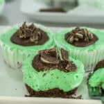 Easy chocolate mint no bake cheesecake recipe