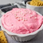marshmallow fluff and cream cheese fruit dip Valentine's Day dessert