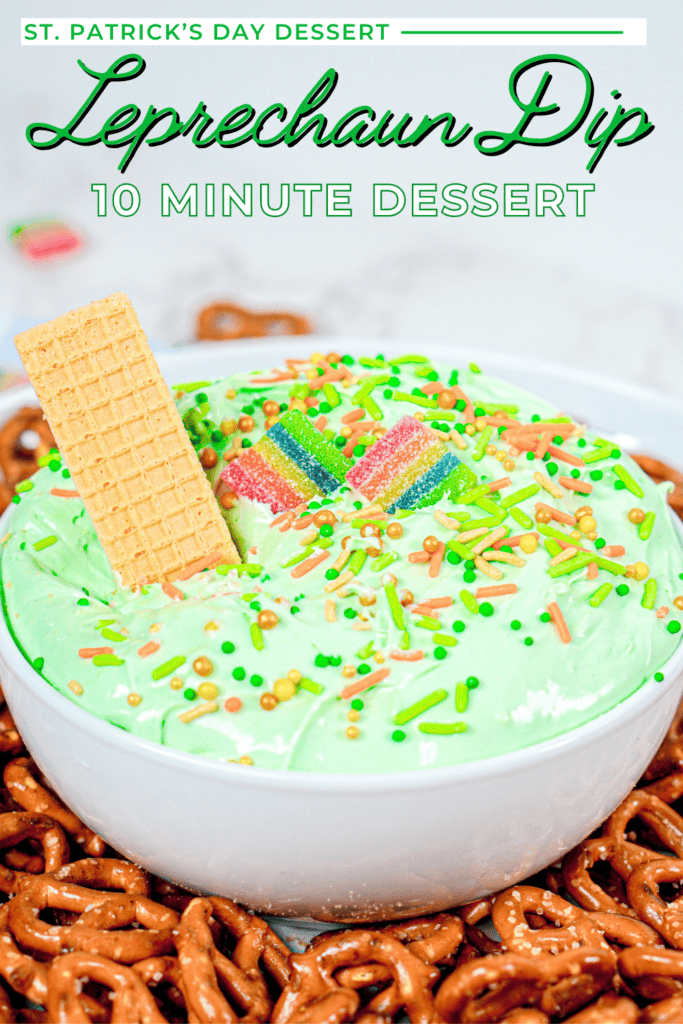 St. Patrick's Day cream cheese dessert dip