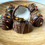 Marshmallow and cookie butter filled chocolate Easter eggs recipe, Biscoff Easter eggs candy