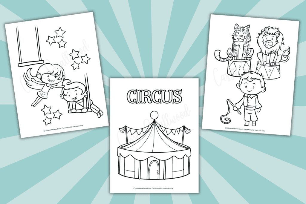 cute circus coloring pages free printables