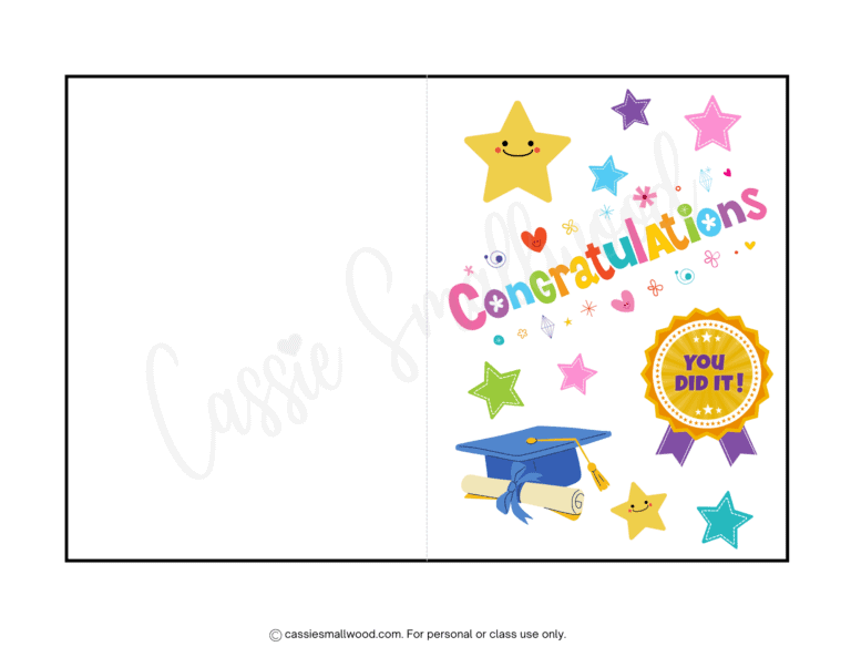 20 FREE Printable Graduation Cards - Cassie Smallwood