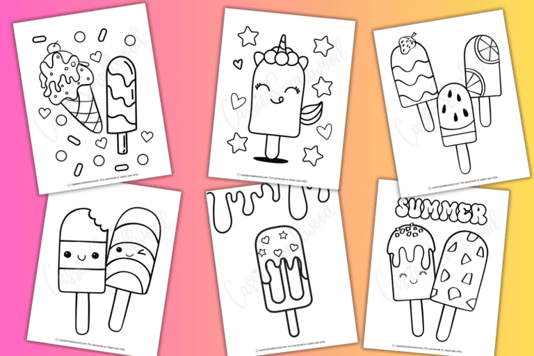 15 CUTE Popsicle Coloring Pages