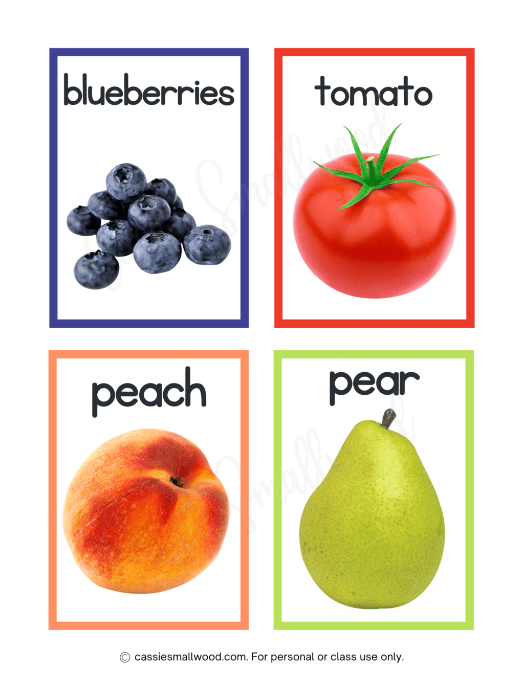 free printable fruit flashcards - Cassie Smallwood for Free Printable Fruit Flashcards Pdf
