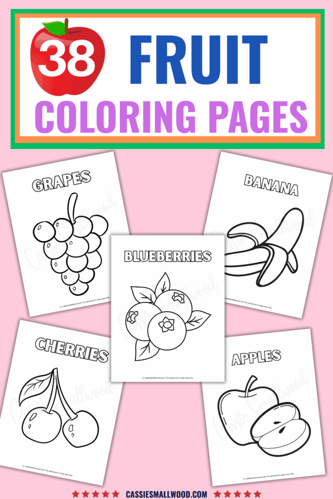 38 fruit coloring sheet free printable pdf