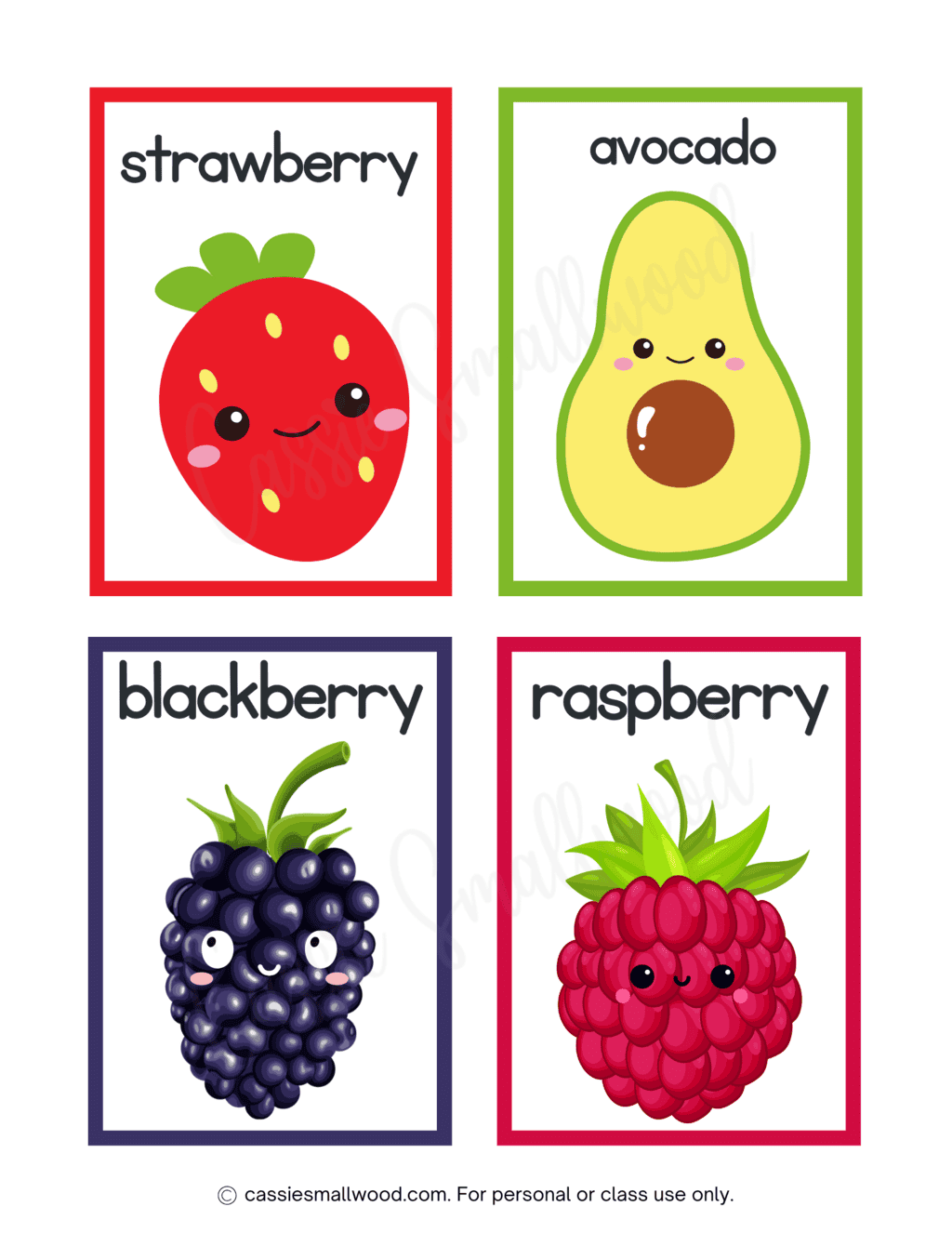 72 Fruit Flashcards (FREE Printables) - Cassie Smallwood