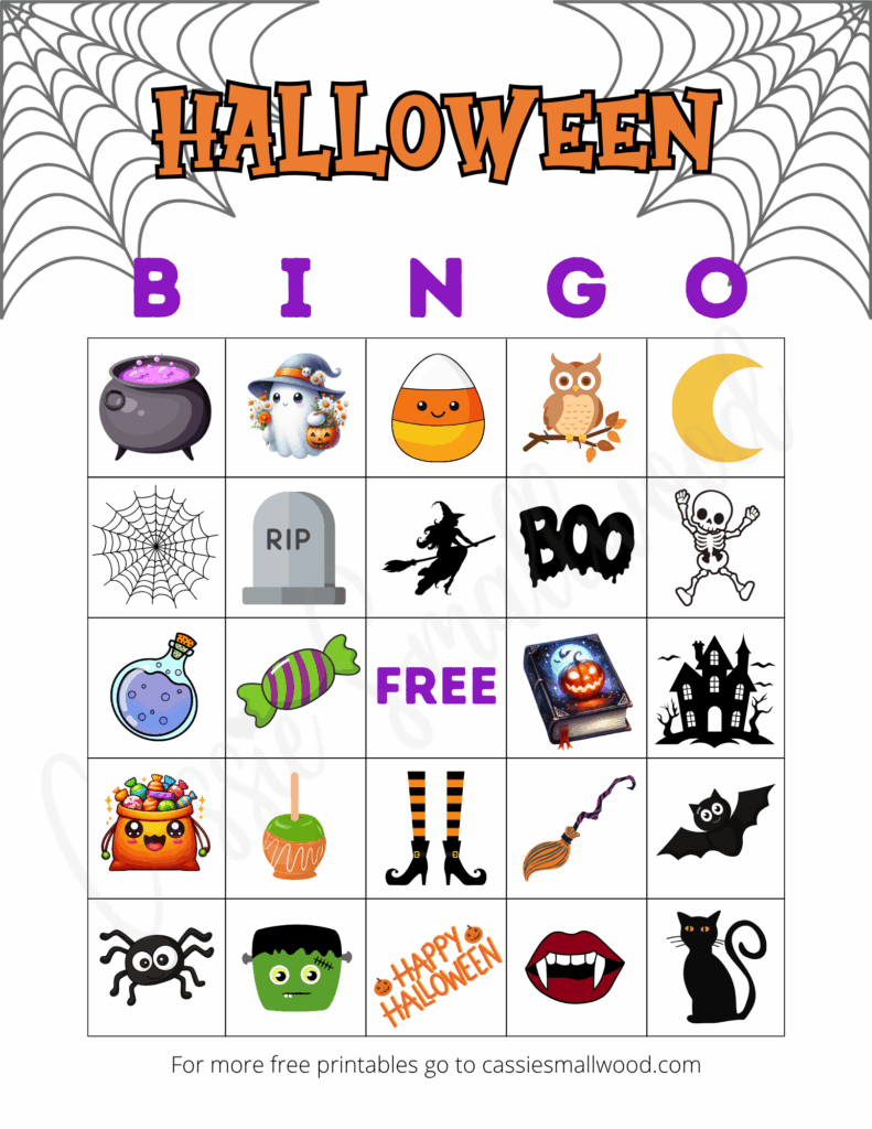 classroom halloween bingo game to print out