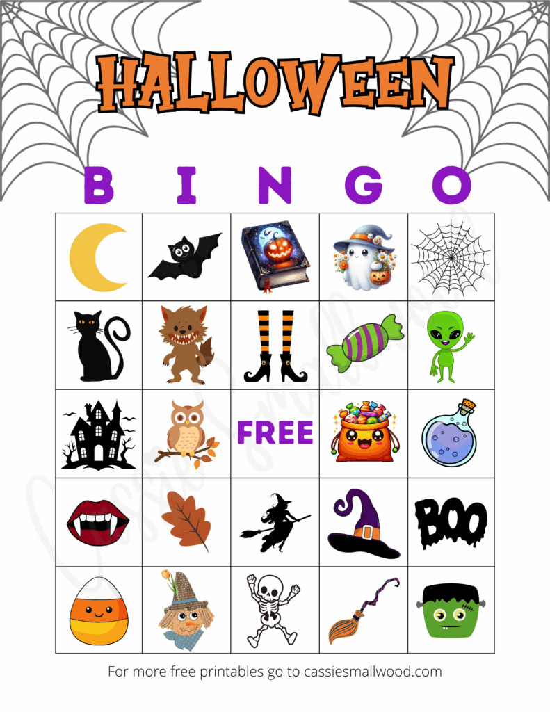Easy Halloween bingo patterns pdf