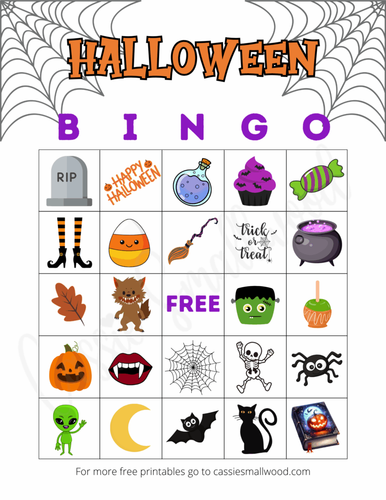 free printable halloween bingo cards pdf