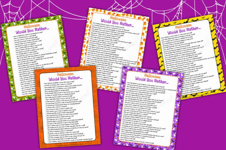 150 Halloween Would You Rather Questions (FREE Printable)