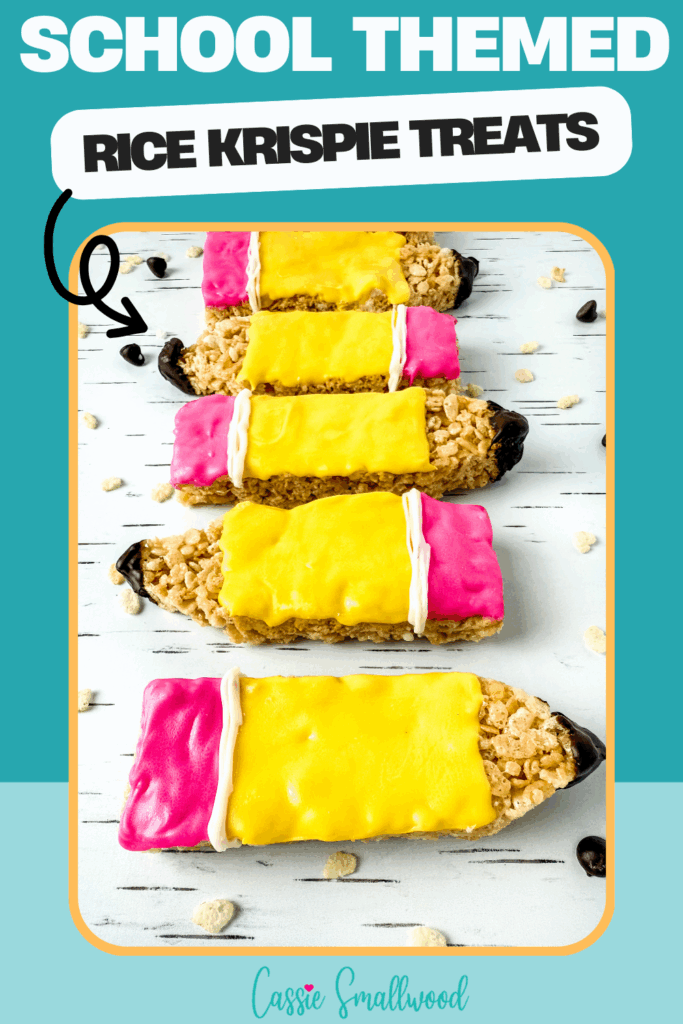 Pencil rice crispy treats Christmas gift from teacher to students