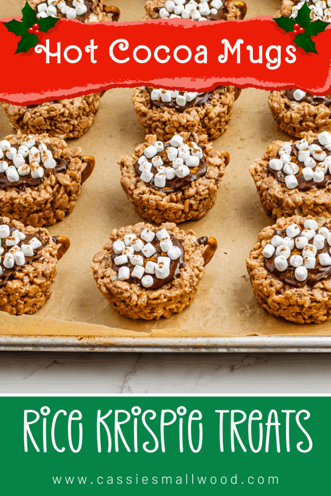 Christmas rice crispy treat hot chocolate mugs recipe