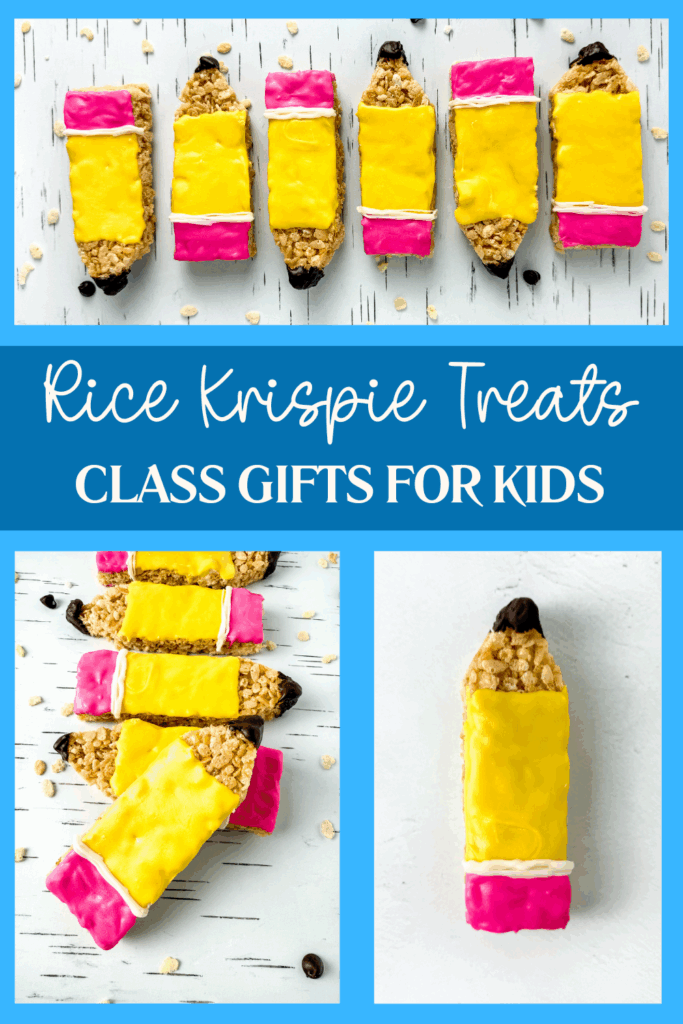 Class gift pencil rice crispy treats, first day of school gift for students