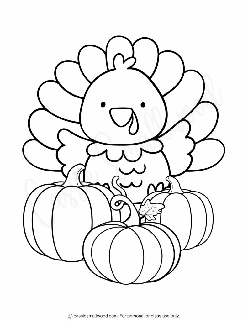 24 cute turkey coloring pages - cassie smallwood