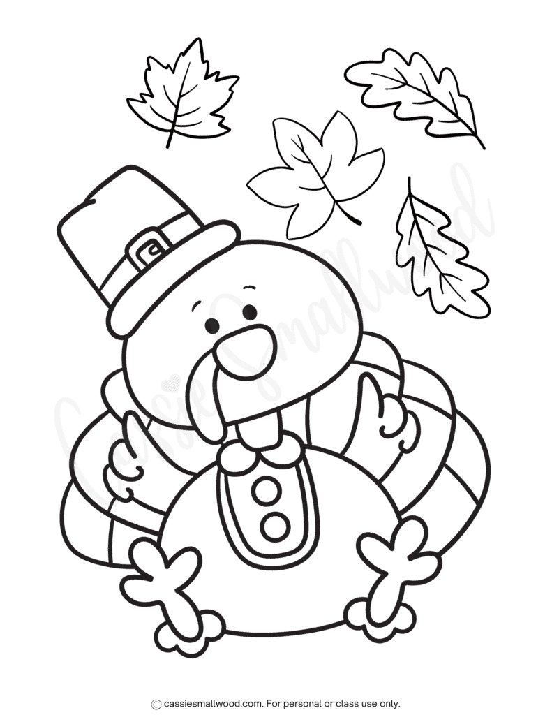 Free Printable Cute Thanksgiving Turkey Coloring Pages | Gerald Printable