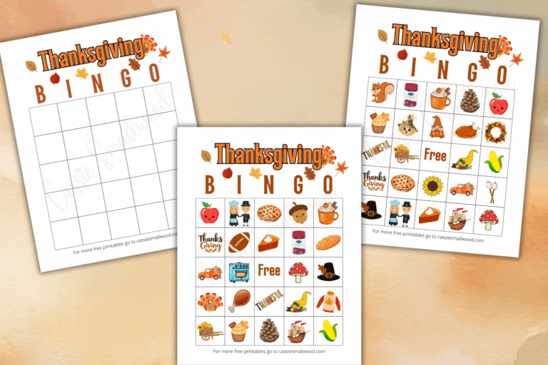 CUTE Thanksgiving Bingo (FREE Printables)