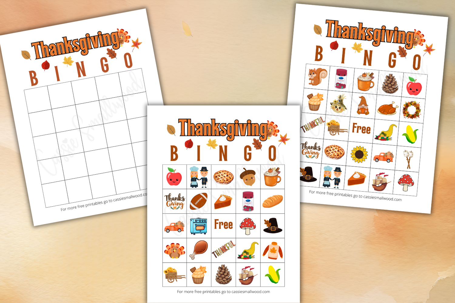 free printable Thanksgiving Bingo game