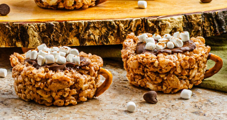 Hot Chocolate Pumpkin Spice Rice Krispie Treats Mugs