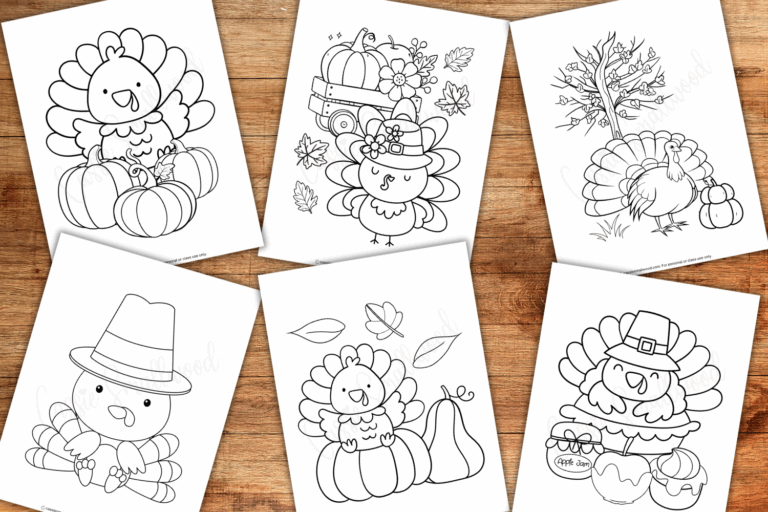 24 CUTE Turkey Coloring Pages