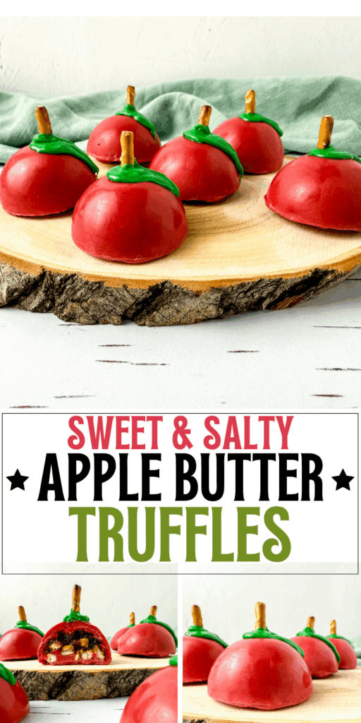 apple truffles with pretzel bits recipe, back to school treat for students from teacher