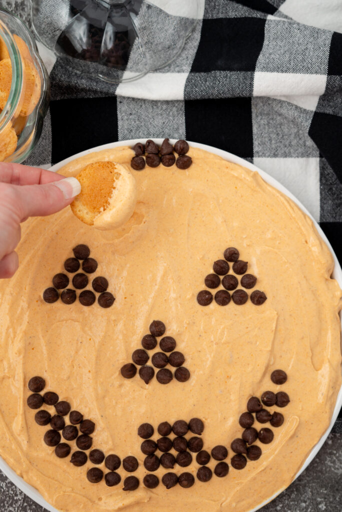 Cream cheese and pumpkin dip with marshmallow fluff and Cool Whip