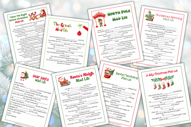 8 FUN Christmas Mad Libs For Kids (FREE Printable)