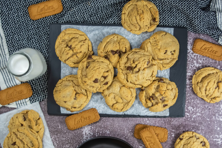 Biscoff Cookie Butter Chocolate Chip Cookies Recipe (Soft & Chewy)