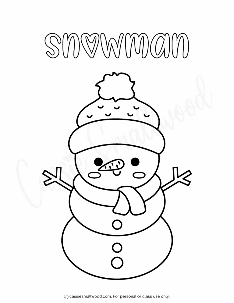 41 AWESOME Snowman Coloring Pages - Cassie Smallwood