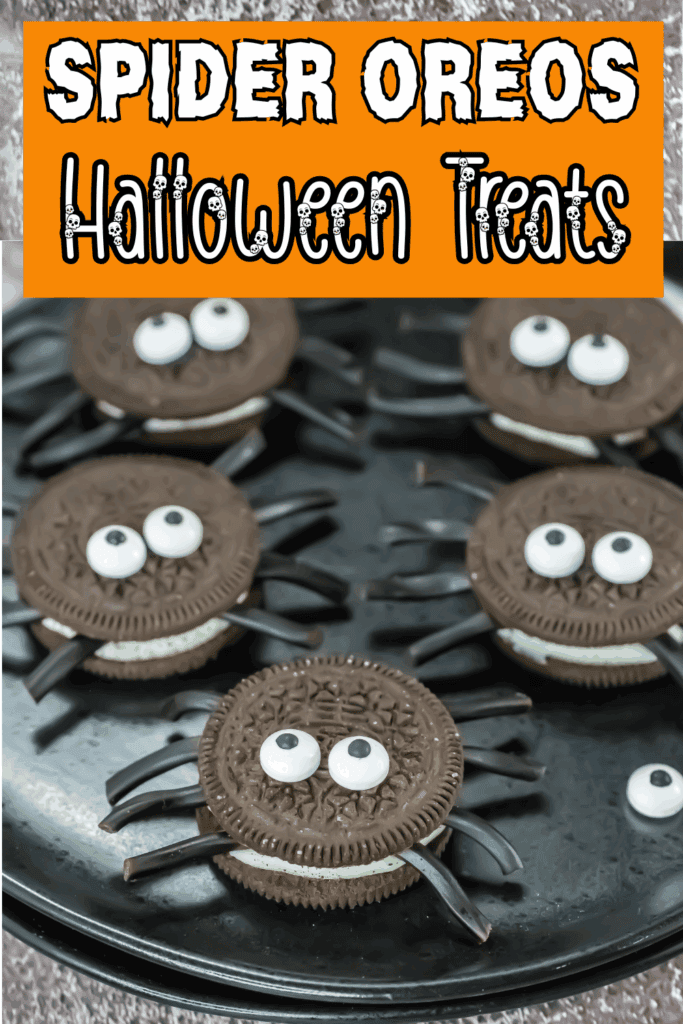 10 minute 4 ingredient Oreo spiders kids Halloween snack