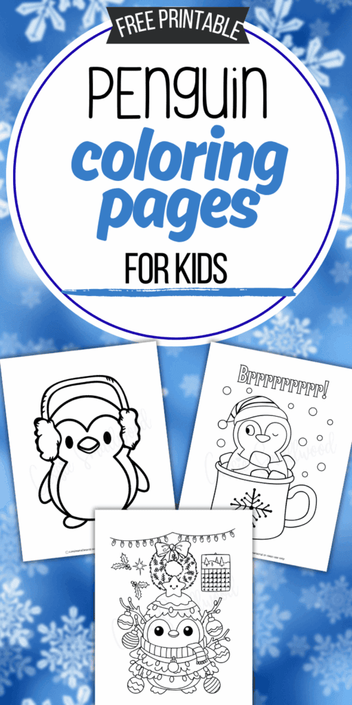 penguin pictures to color free printables for kids winter coloring pages