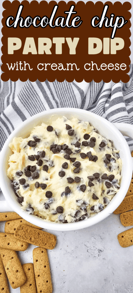 chocolate chip cream cheese dip for a party few ingredients 10 minute no bake dessert