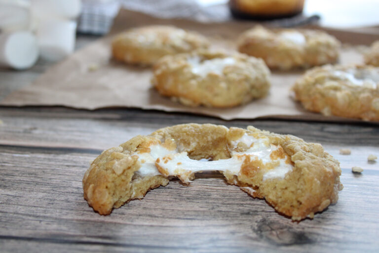 Irresistable Brown Butter Rice Krispie Marshmallow Cookies (Chewy & Gooey!)