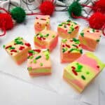 Festive Christmas fudge with condensed milk, Holiday fudge recipe