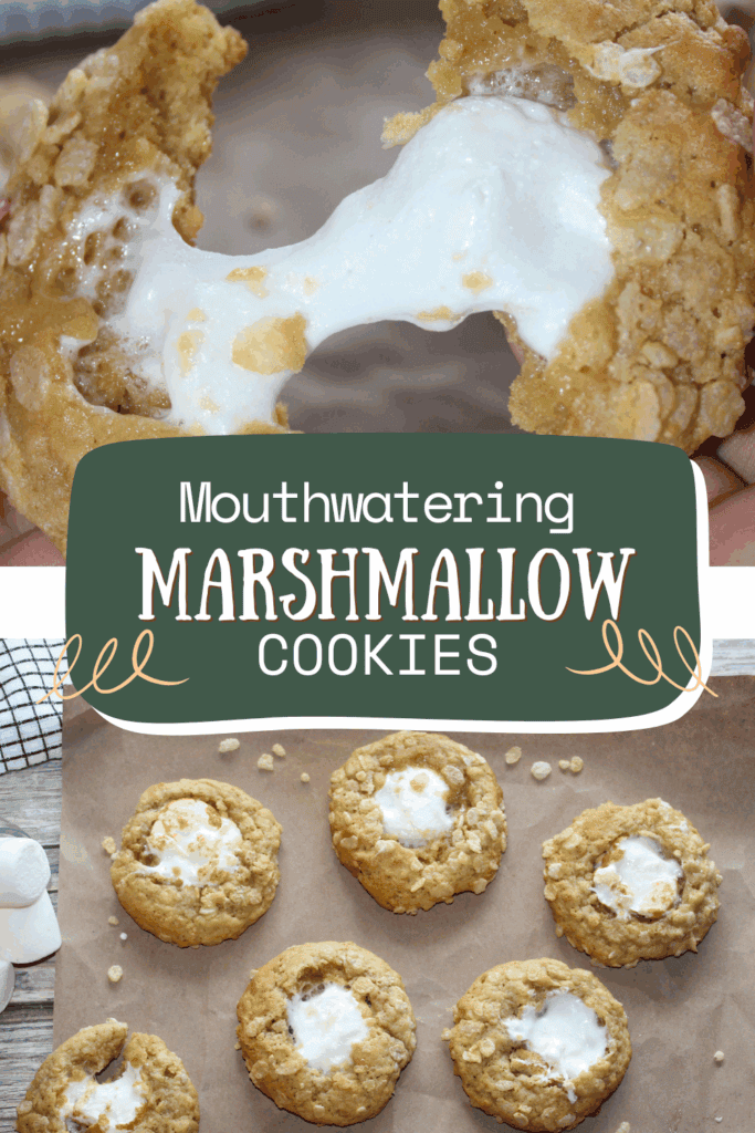 chewy brown butter rice krispie cookies stuffed with marshmallows easy tailgate dessert recipe